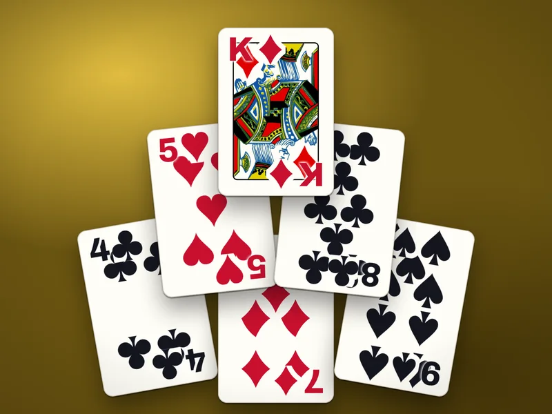 Pyramid Solitaire in play